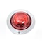 Truck-Lite High Profile, Led, Red Round, 8 Diode, Marker Clearance Light, Pc, Gray Polycarbonate Flange 10279R - alternate 1